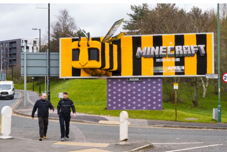 Minecraft Movie Bee 3D Billboard
