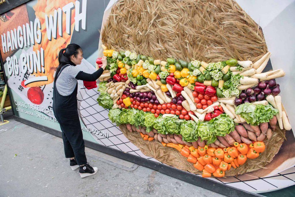 Big Bun Veggie Burger Installation