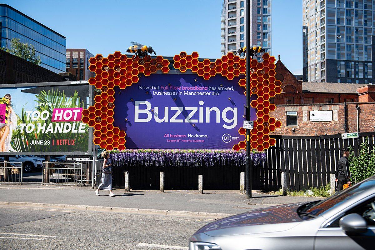 BT Buzzing Honeycomb Billboard